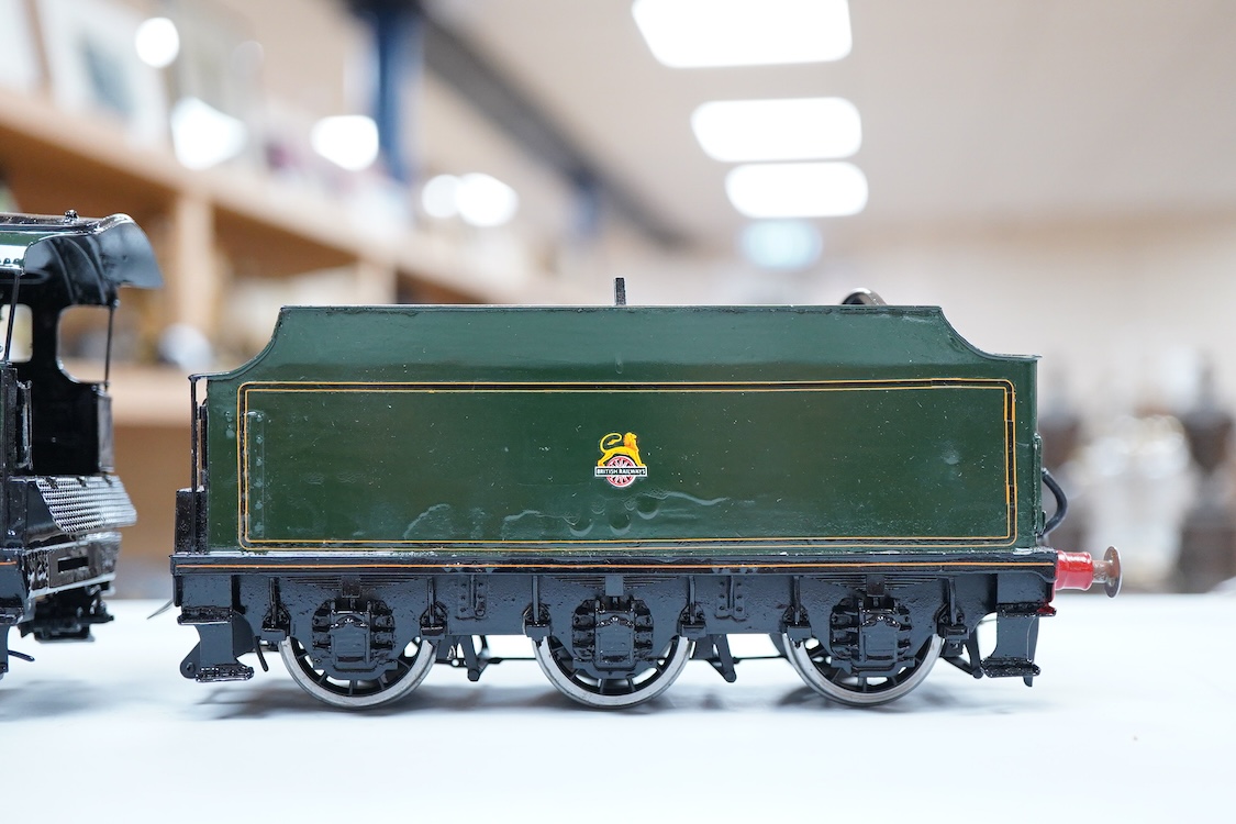 An 0 gauge railway finescale BR Schools Class locomotive built from a kit by David Andrews (2003), Dulwich 30907, powered for 2-rail running and finished in high gloss livery